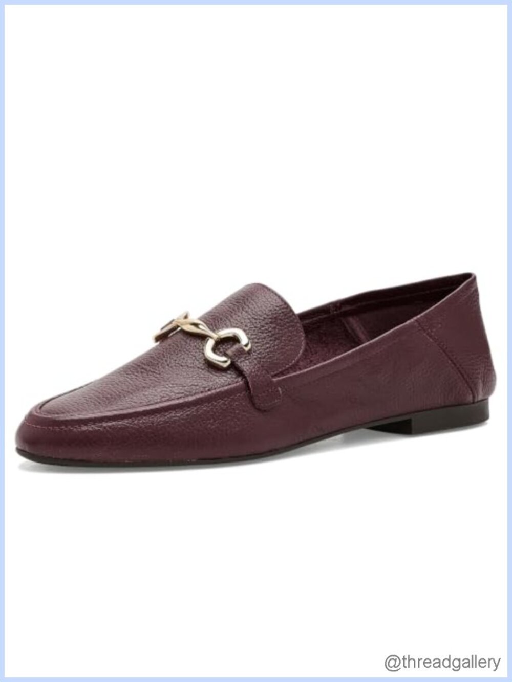 Leather Loafers with Round Toe and Pull-On Closure